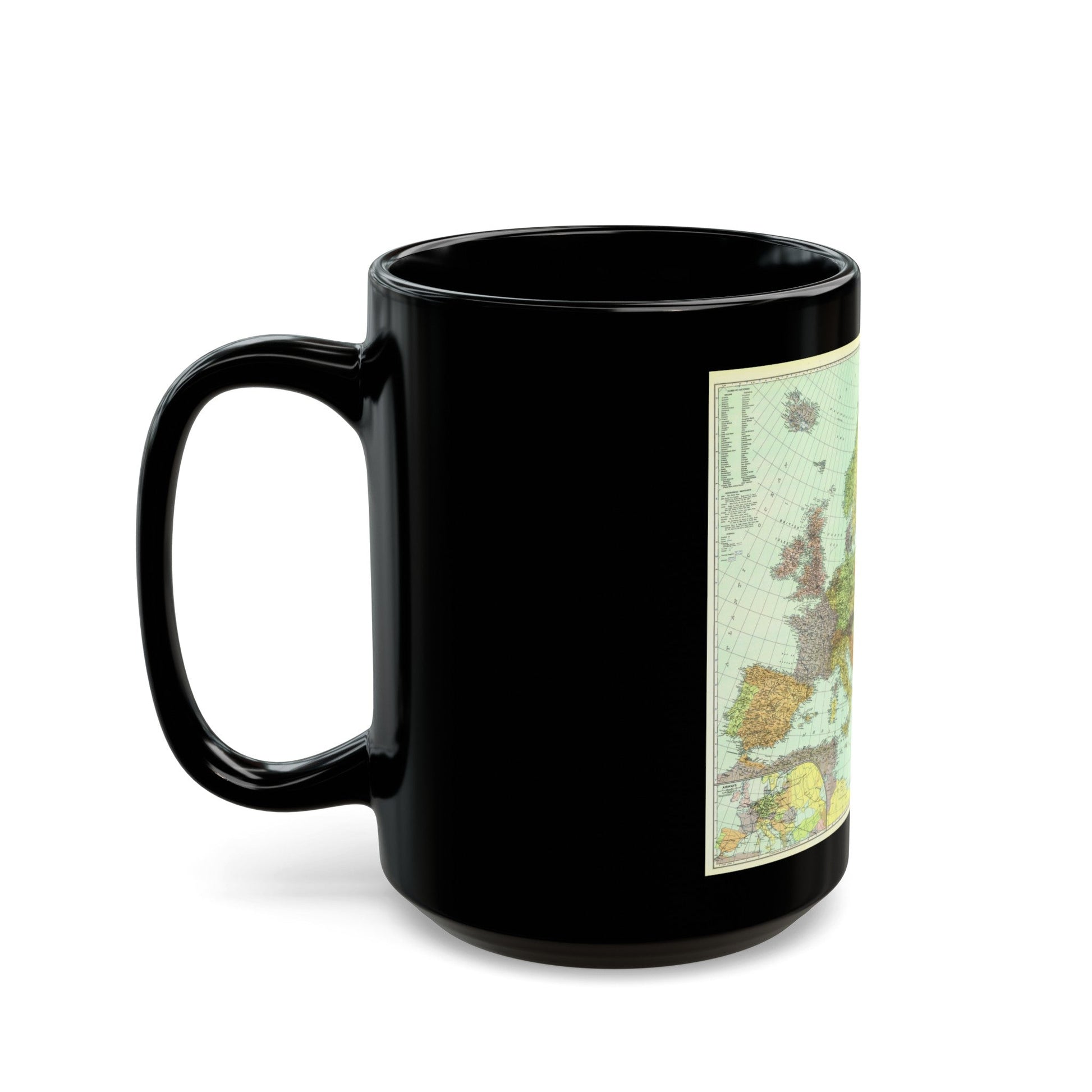 Europe and the Near East (1929) (Map) Black Coffee Mug-The Sticker Space