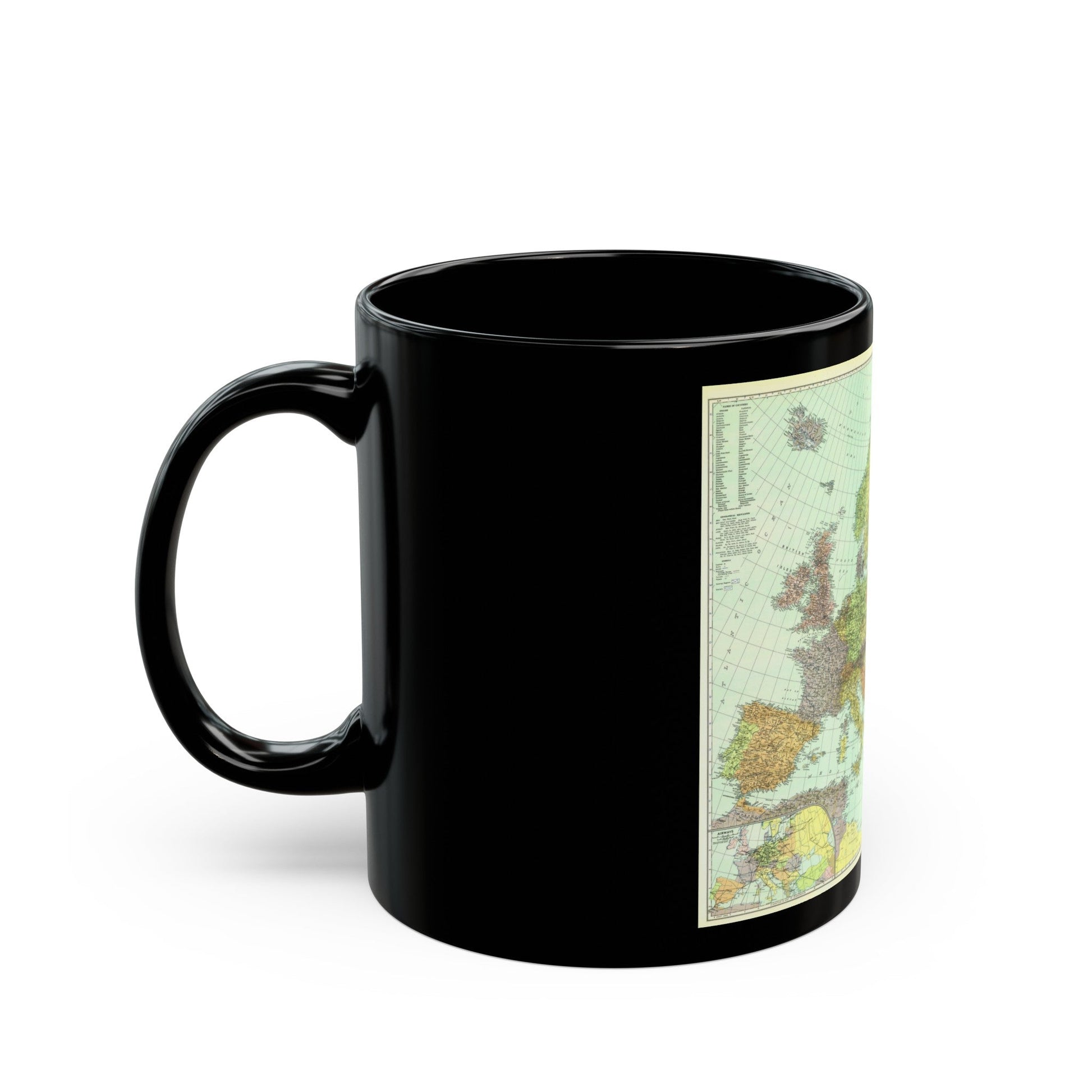 Europe and the Near East (1929) (Map) Black Coffee Mug-The Sticker Space