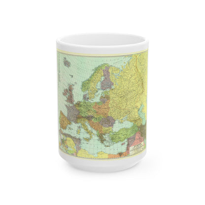 Europe and the Near East (1929) (Map) White Coffee Mug-15oz-The Sticker Space