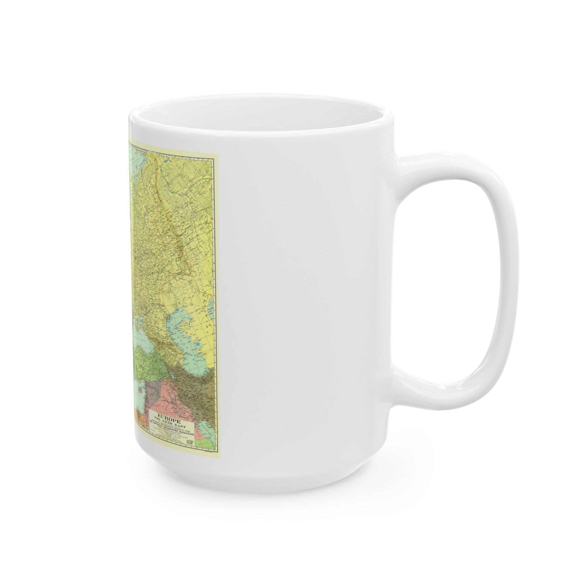 Europe and the Near East (1929) (Map) White Coffee Mug-The Sticker Space