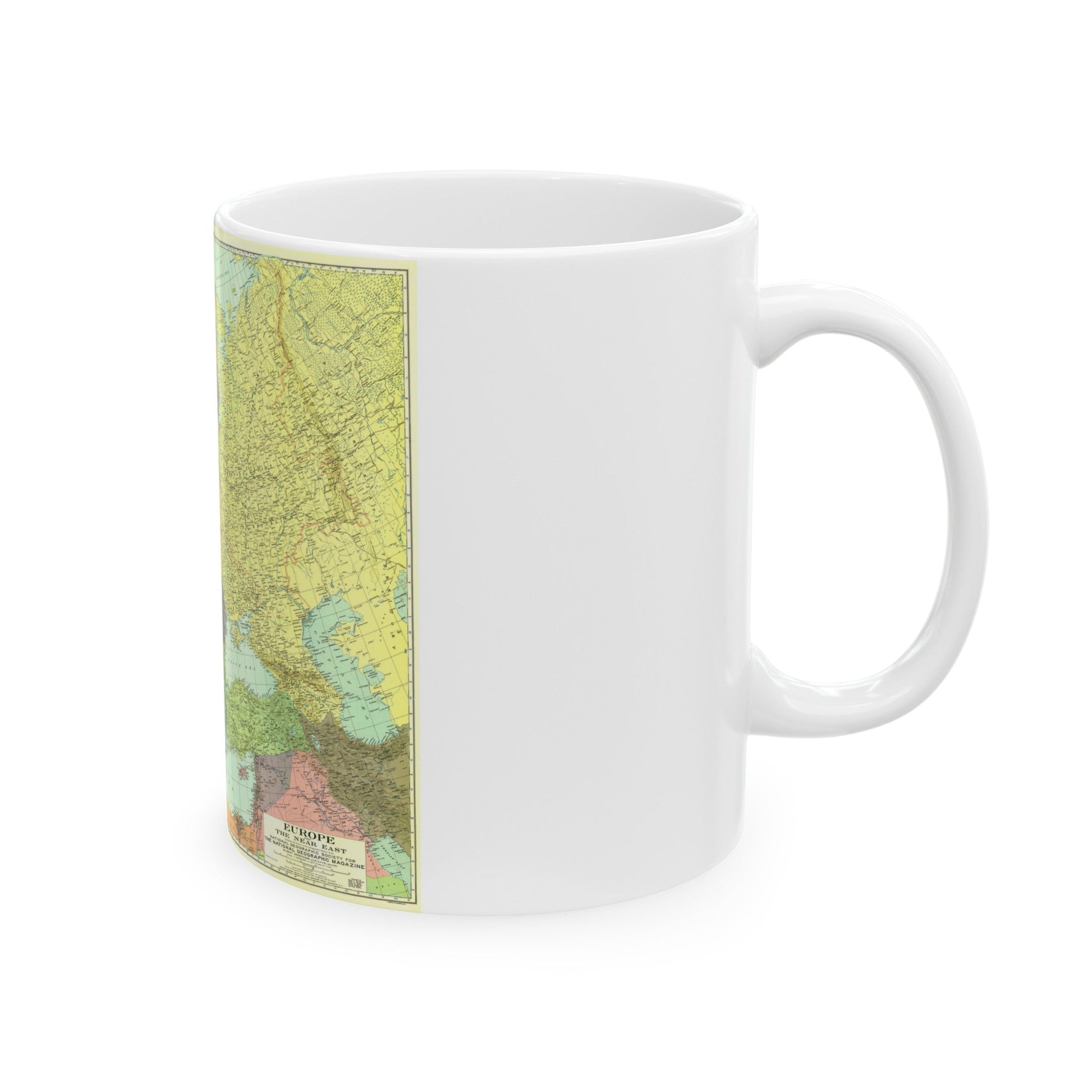 Europe and the Near East (1929) (Map) White Coffee Mug-The Sticker Space