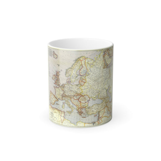 Europe and the Near East (1940) (Map) Color Changing Mug 11oz-11oz-The Sticker Space