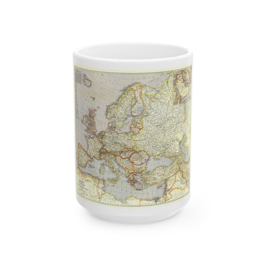 Europe and the Near East (1940) (Map) White Coffee Mug-15oz-The Sticker Space