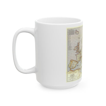 Europe and the Near East (1940) (Map) White Coffee Mug-The Sticker Space