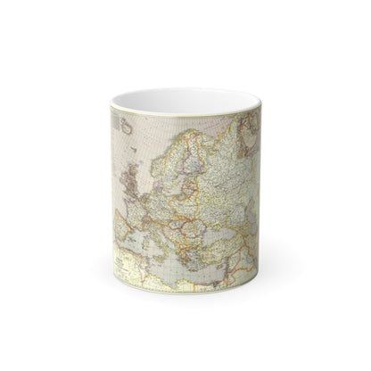 Europe and the Near East (1943) (Map) Color Changing Mug 11oz-11oz-The Sticker Space