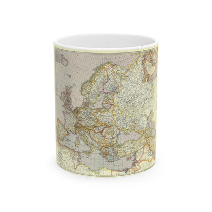 Europe and the Near East (1943) (Map) White Coffee Mug-11oz-The Sticker Space