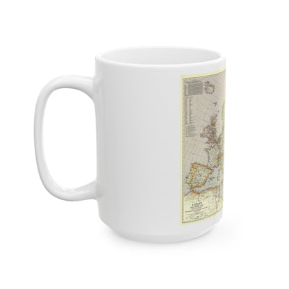 Europe and the Near East (1943) (Map) White Coffee Mug-The Sticker Space