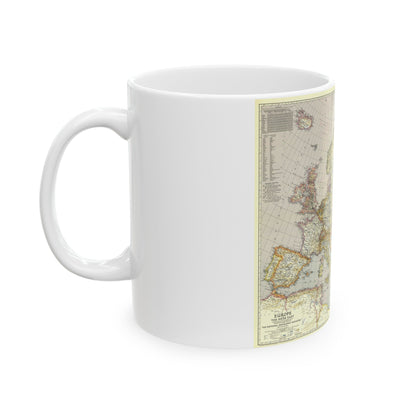 Europe and the Near East (1943) (Map) White Coffee Mug-The Sticker Space