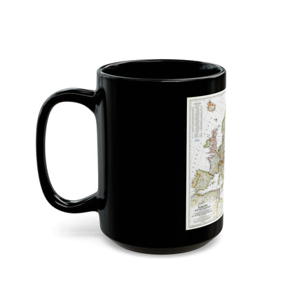 Europe and the Near East (1949) (Map) Black Coffee Mug-The Sticker Space