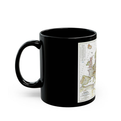 Europe and the Near East (1949) (Map) Black Coffee Mug-The Sticker Space