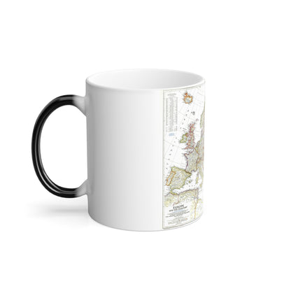 Europe and the Near East (1949) (Map) Color Changing Mug 11oz-11oz-The Sticker Space