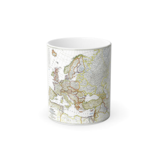 Europe and the Near East (1949) (Map) Color Changing Mug 11oz-11oz-The Sticker Space