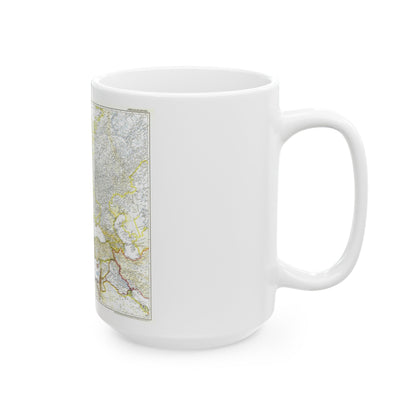 Europe and the Near East (1949) (Map) White Coffee Mug-The Sticker Space