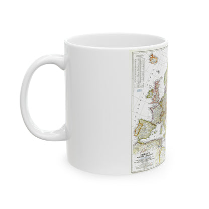 Europe and the Near East (1949) (Map) White Coffee Mug-The Sticker Space