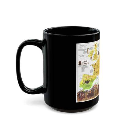 Europe - Celtic (1977) (Map) Black Coffee Mug-The Sticker Space