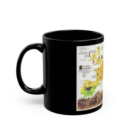 Europe - Celtic (1977) (Map) Black Coffee Mug-The Sticker Space