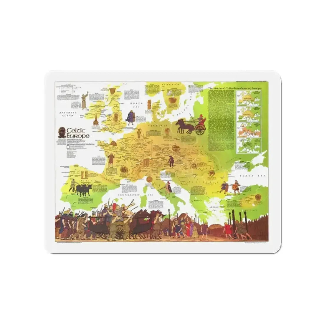 Europe - Celtic (1977) (Map) Refrigerator Magnet - The Sticker Space