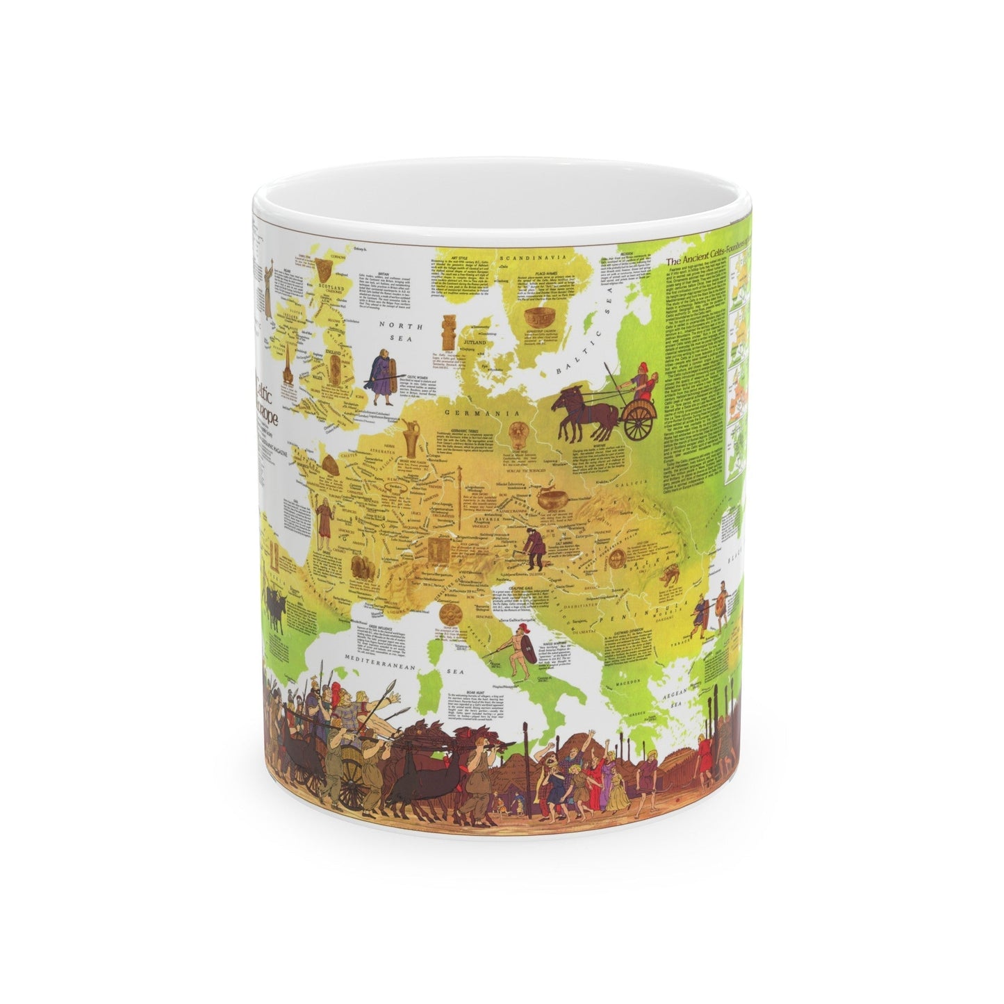 Europe - Celtic (1977) (Map) White Coffee Mug-11oz-The Sticker Space