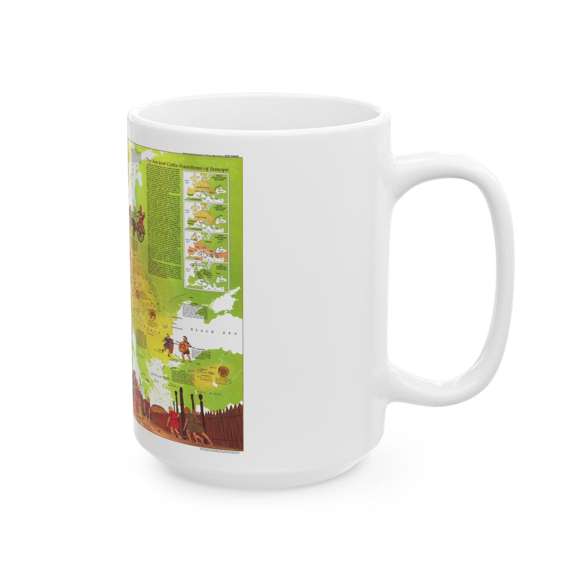 Europe - Celtic (1977) (Map) White Coffee Mug-The Sticker Space