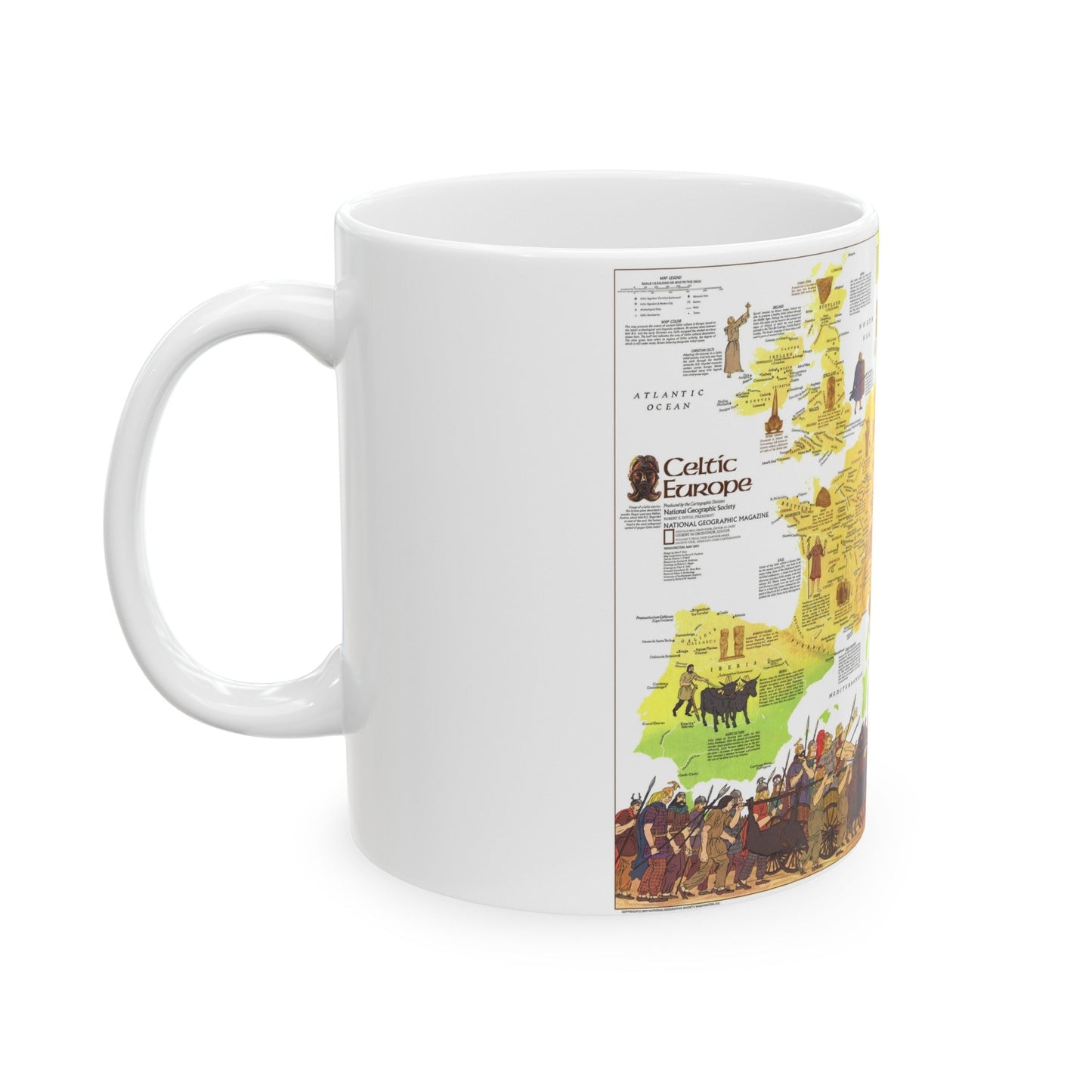 Europe - Celtic (1977) (Map) White Coffee Mug-The Sticker Space