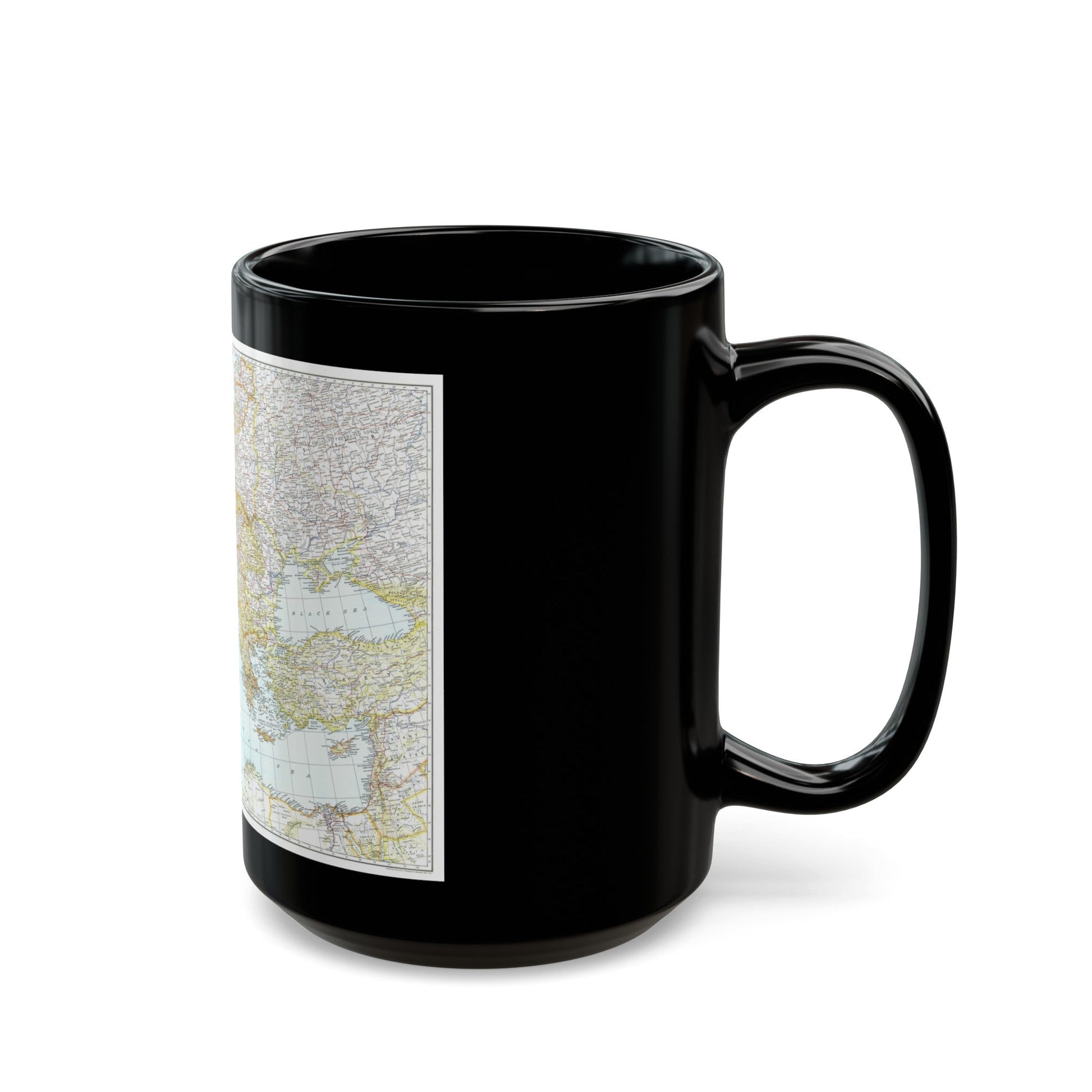 Europe, Central & Mediterranean Sept-1st (1939) (Map) Black Coffee Mug-The Sticker Space