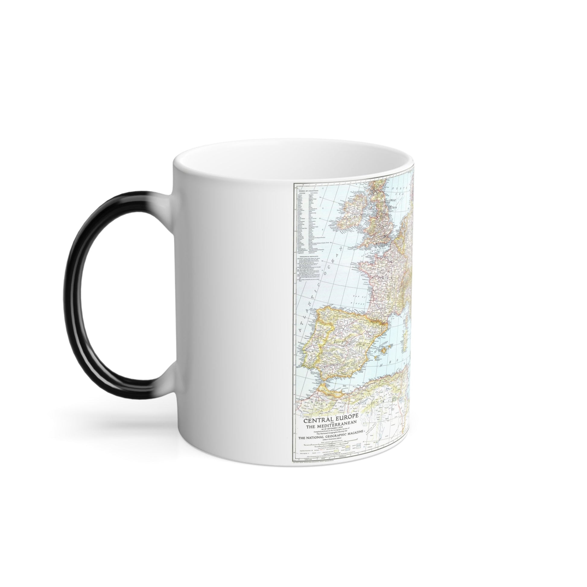 Europe, Central & Mediterranean Sept-1st (1939) (Map) Color Changing Mug 11oz-11oz-The Sticker Space