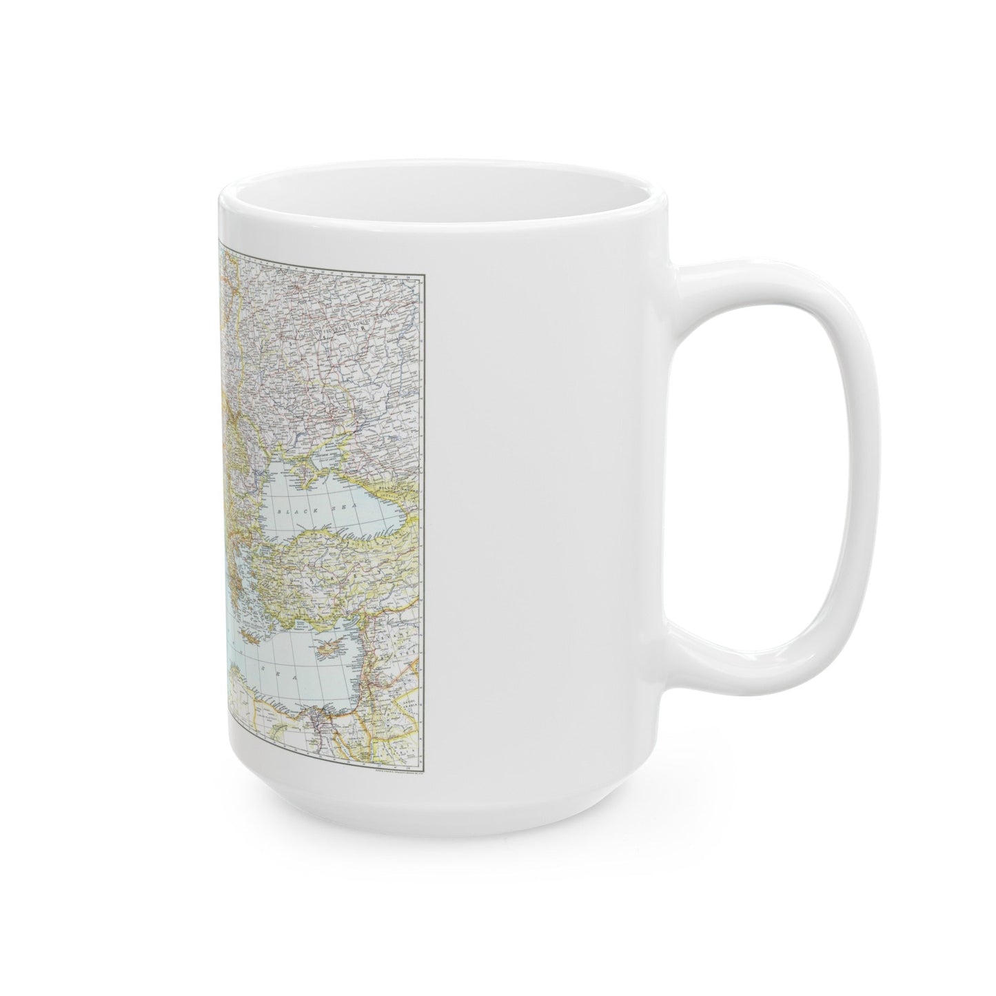 Europe, Central & Mediterranean Sept-1st (1939) (Map) White Coffee Mug-The Sticker Space