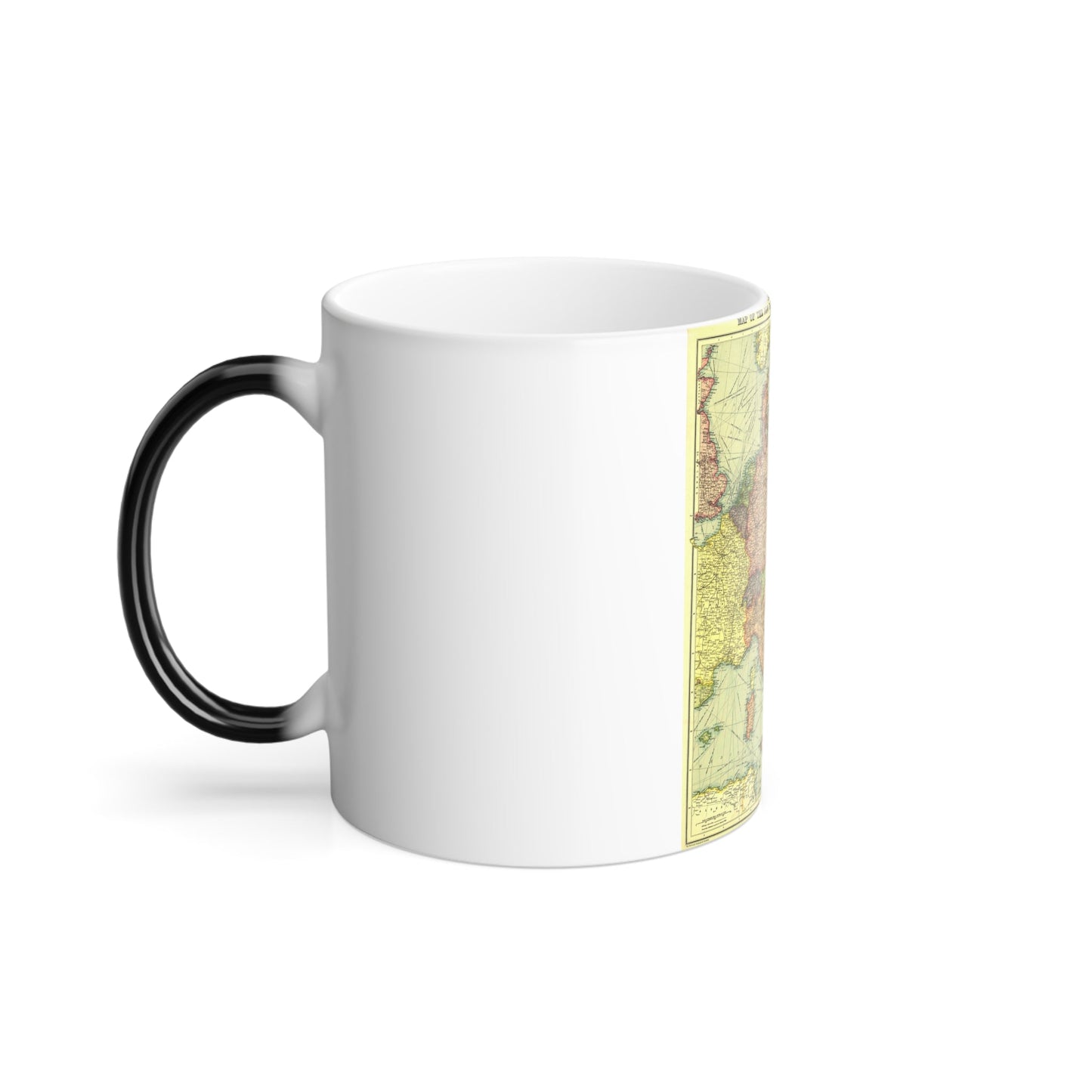 Europe, Central & the Balkan States (1915) (Map) Color Changing Mug 11oz-11oz-The Sticker Space