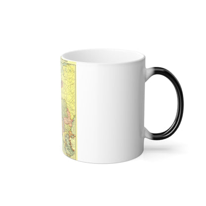 Europe, Central & the Balkan States (1915) (Map) Color Changing Mug 11oz-11oz-The Sticker Space