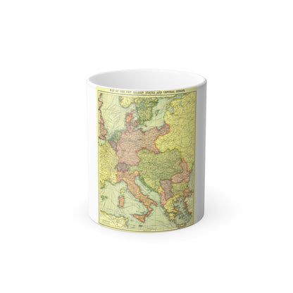 Europe, Central & the Balkan States (1915) (Map) Color Changing Mug 11oz-11oz-The Sticker Space