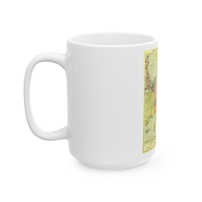 Europe, Central & the Balkan States (1915) (Map) White Coffee Mug-The Sticker Space