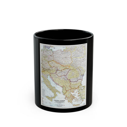 Europe - Central & the Balkan States (1951) (Map) Black Coffee Mug-11oz-The Sticker Space