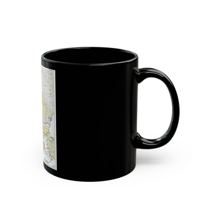 Europe - Central & the Balkan States (1951) (Map) Black Coffee Mug-The Sticker Space