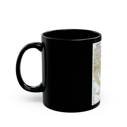 Europe - Central & the Balkan States (1951) (Map) Black Coffee Mug-The Sticker Space