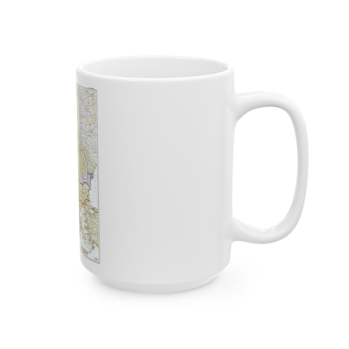 Europe - Central & the Balkan States (1951) (Map) White Coffee Mug-The Sticker Space