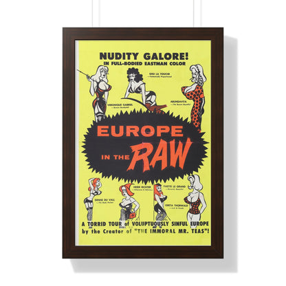 EUROPE IN THE RAW 1963 - Framed Movie Poster-16″ x 24″-The Sticker Space