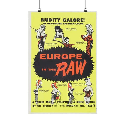 EUROPE IN THE RAW 1963 - Paper Movie Poster - The Sticker Space