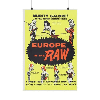 EUROPE IN THE RAW 1963 - Paper Movie Poster - The Sticker Space