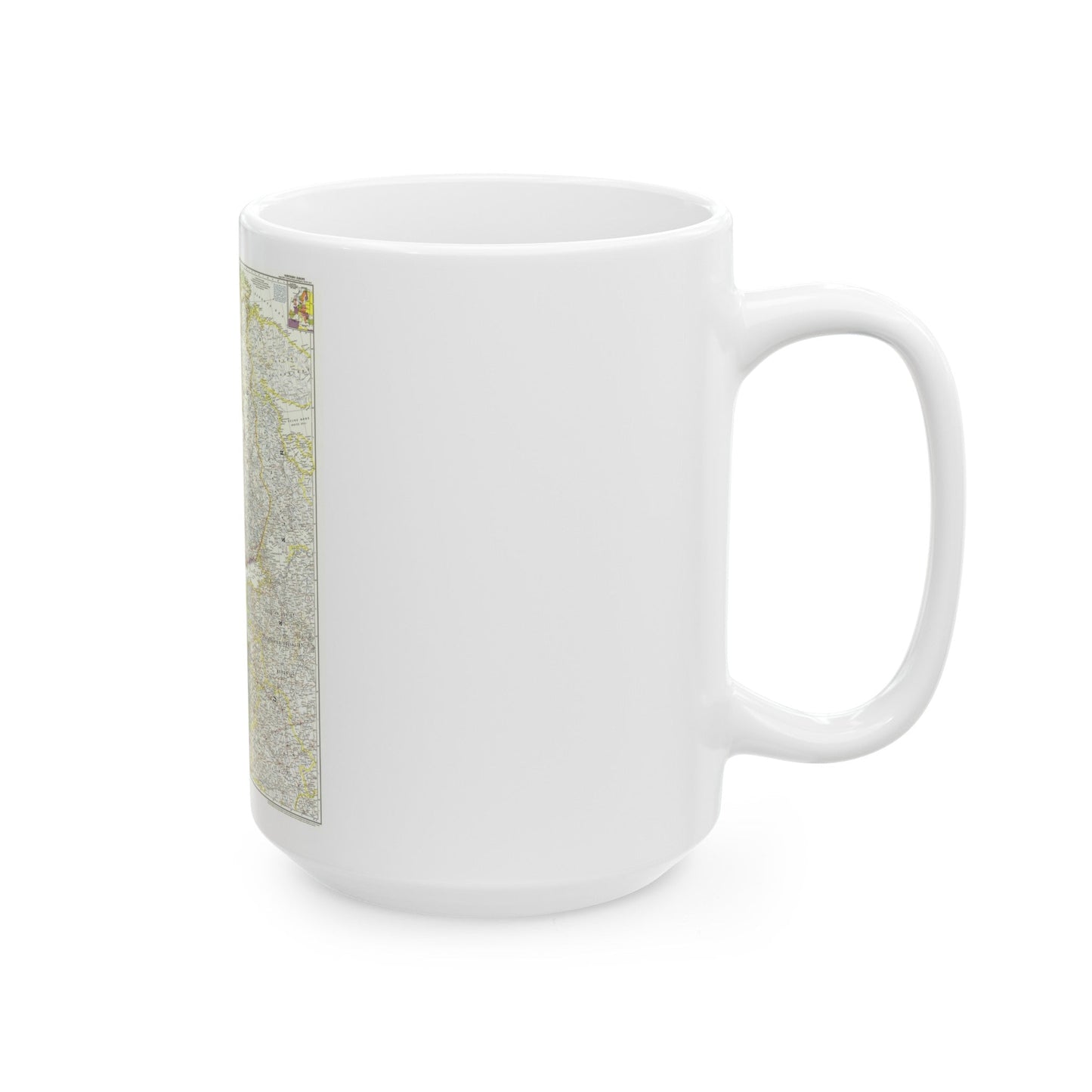 Europe, Northern (1954) (Map) White Coffee Mug-The Sticker Space