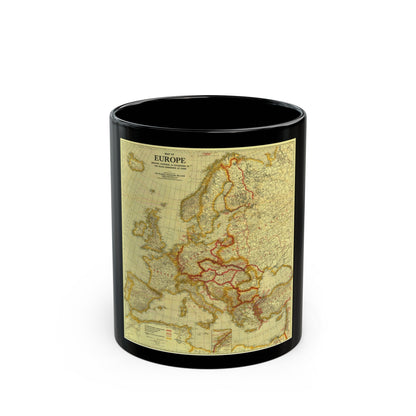 Europe, Peace Conference at Paris (1920) (Map) Black Coffee Mug-11oz-The Sticker Space