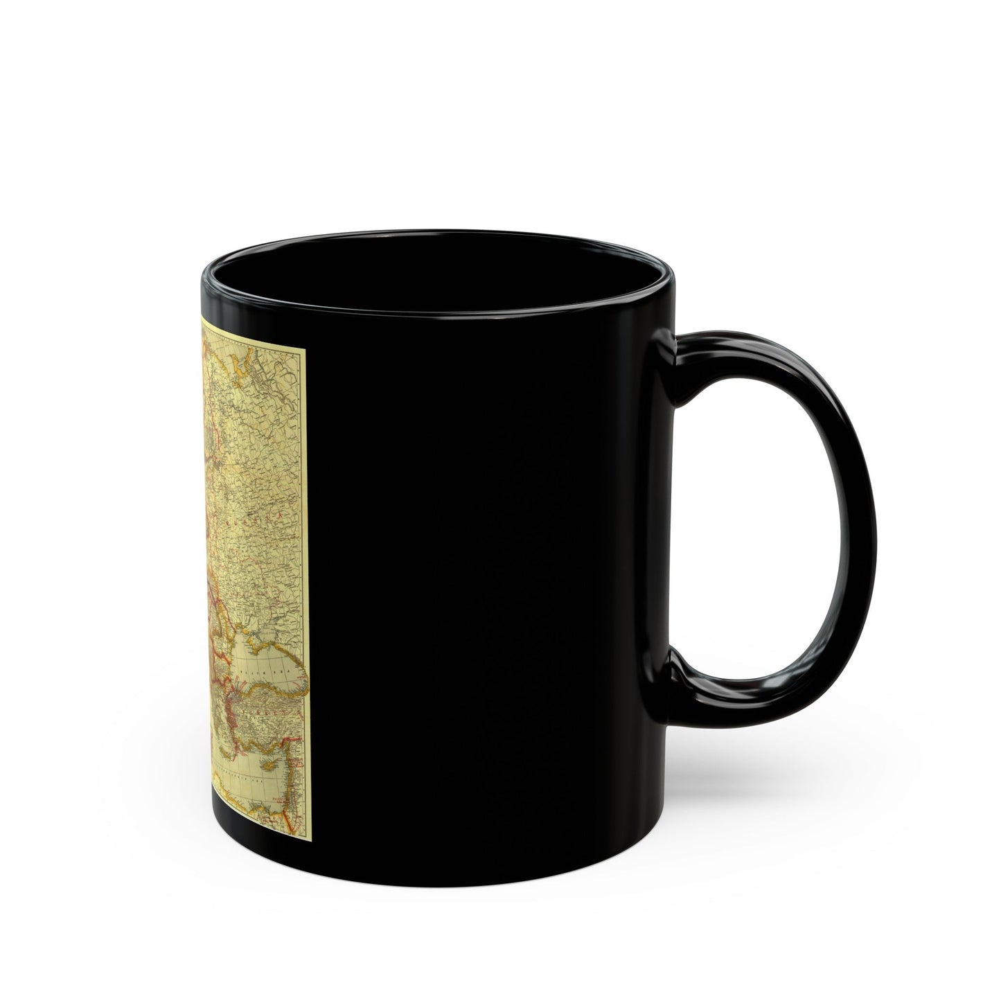 Europe, Peace Conference at Paris (1920) (Map) Black Coffee Mug-The Sticker Space