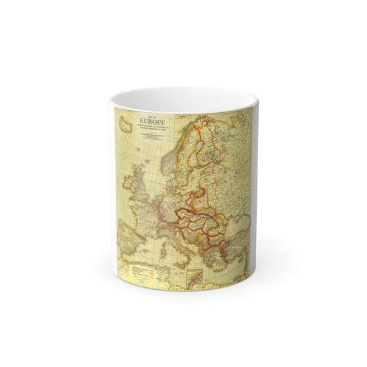 Europe, Peace Conference at Paris (1920) (Map) Color Changing Mug 11oz-11oz-The Sticker Space