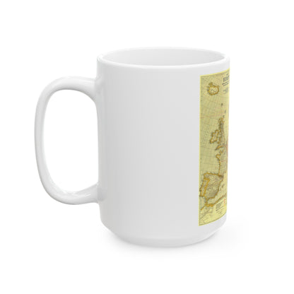 Europe, Peace Conference at Paris (1920) (Map) White Coffee Mug-The Sticker Space