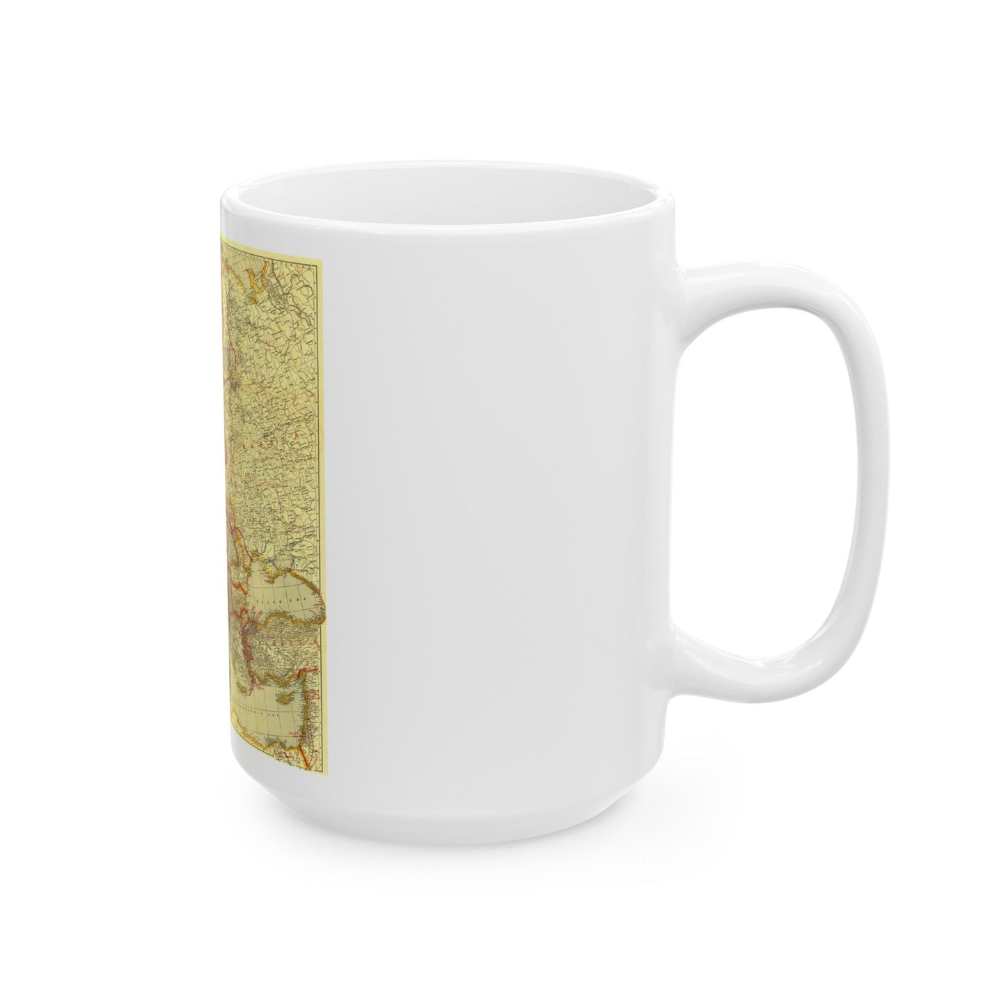 Europe, Peace Conference at Paris (1920) (Map) White Coffee Mug-The Sticker Space