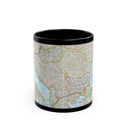 Europe - The Balkans (1962) (Map) Black Coffee Mug-11oz-The Sticker Space