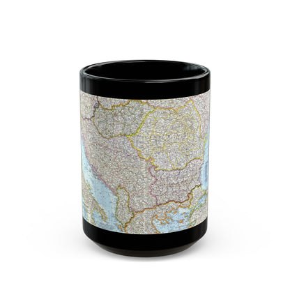 Europe - The Balkans (1962) (Map) Black Coffee Mug-15oz-The Sticker Space