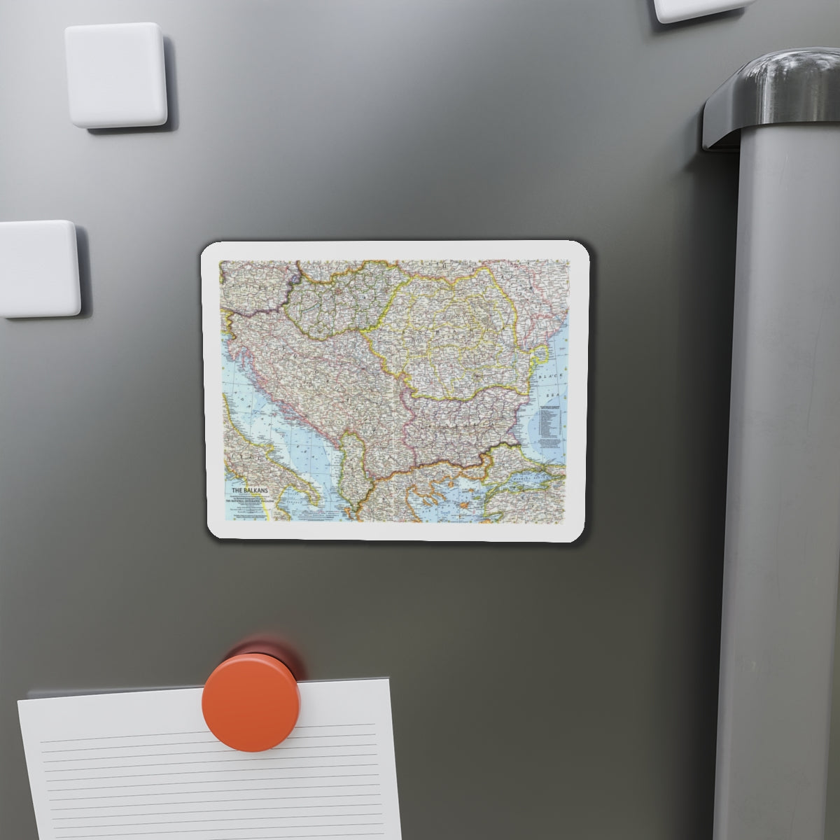 Europe - The Balkans (1962) (Map) Refrigerator Magnet-The Sticker Space