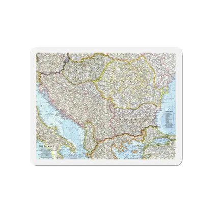 Europe - The Balkans (1962) (Map) Refrigerator Magnet 4 Inch - The Sticker Space