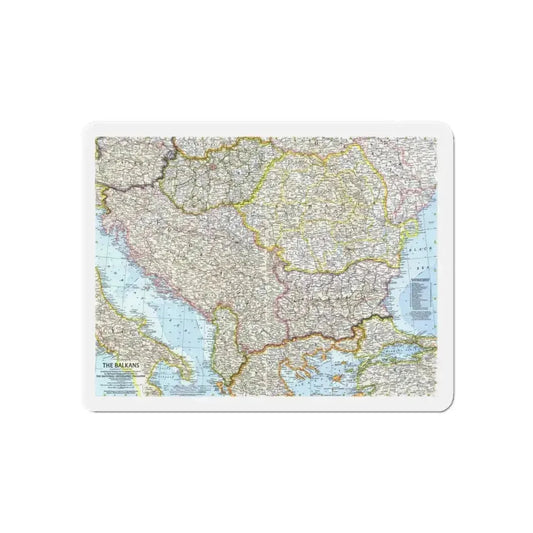 Europe - The Balkans (1962) (Map) Refrigerator Magnet 6 Inch - The Sticker Space