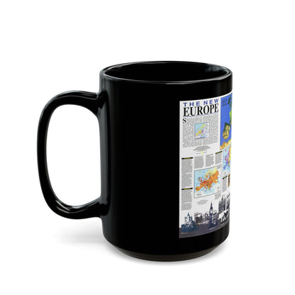 Europe, The New (1992) (Map) Black Coffee Mug-The Sticker Space